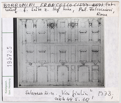 Vorschaubild Rom: Palazzo Falconieri, Entwurf Fassade zum Hof 